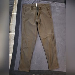 Black Lululemon Commission Slim-Fit Pants 32" Warpstreme